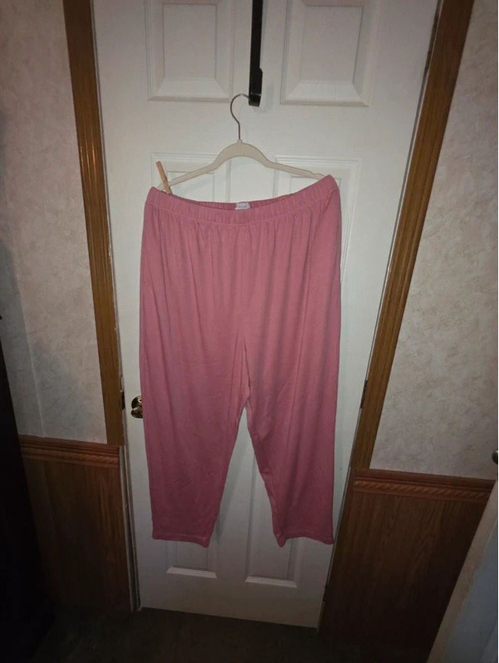 Vintage Only Necessities Elastic Waist Knit Lounge Pants 2X Dusty Rose